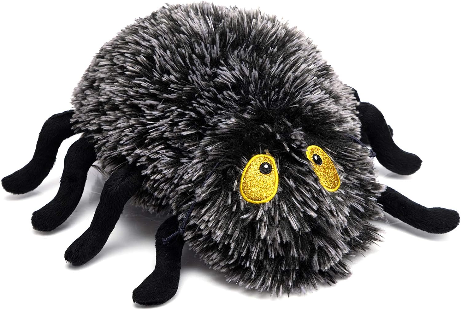 Every year we get a spider to hide where my oldest daughter will find it. Sometimes cute, sometimes scary. Well, this year we ordered this little guy and my grandson deemed it too cute to scare his mom. He is very soft and cuddly and now resides with my grandson' other stuffed friends. Guess we'll have to find another spider to scare his mom.