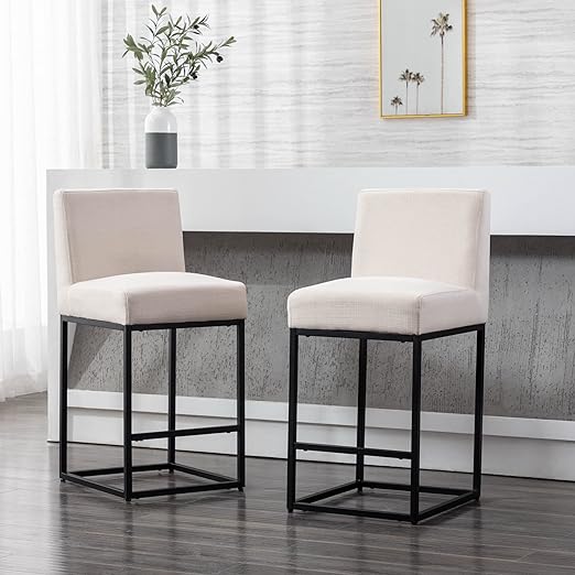 Love love love these barstools! They are easy to build but some of the screws are pretty tough to get in so itll be a little time consuming. Other than that, they look amazing!