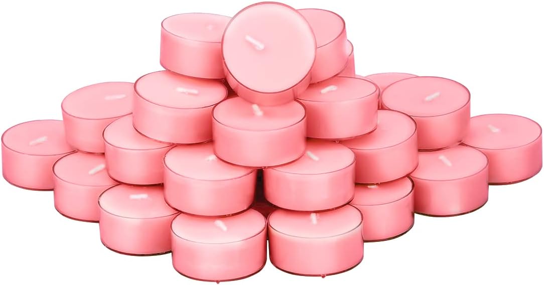 DEYBBY Natural Scented Soy Wax Tealight Candles Bulk, Rose Aromatherapy Luxury Tea Candle Set of 36-4 Hour Burning Great Gift