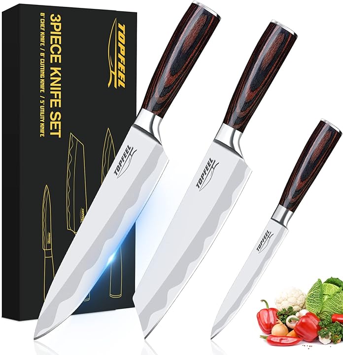 Great knife set! The set fit perfectly in our drawer. The knives are sharp and easy to clean. Also, they have a very sleek design. This would work great as a wedding or house warming gift.