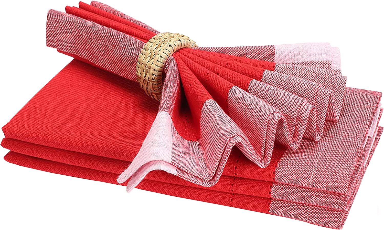 Cloth Napkins,Cotton Napkins,Christmas Dinner Napkins Cloth,Cloth Napkins Set of 4 Cotton,Napkins Cloth,Cloth Napkins Cotton,Cotton Dinner Napkins,Machine Washable Napkin 20x20 Red