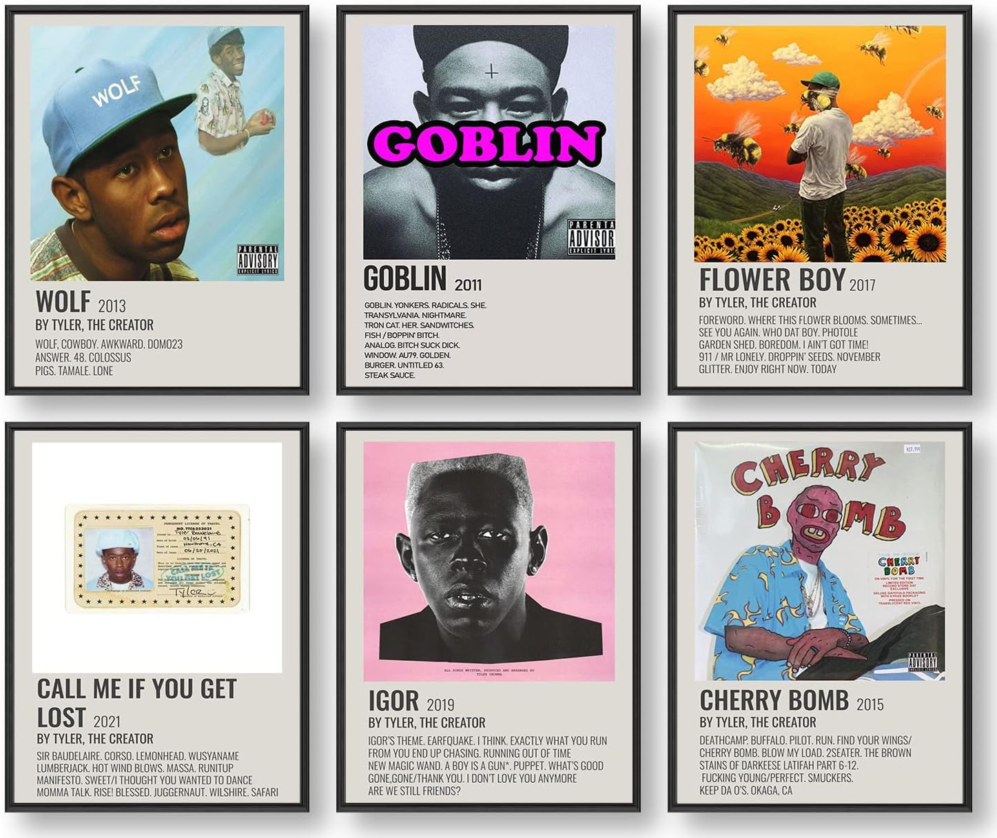 ZJNB Tyler The Creator Poster, Album Cover Limited Edition Posters, Music Posters