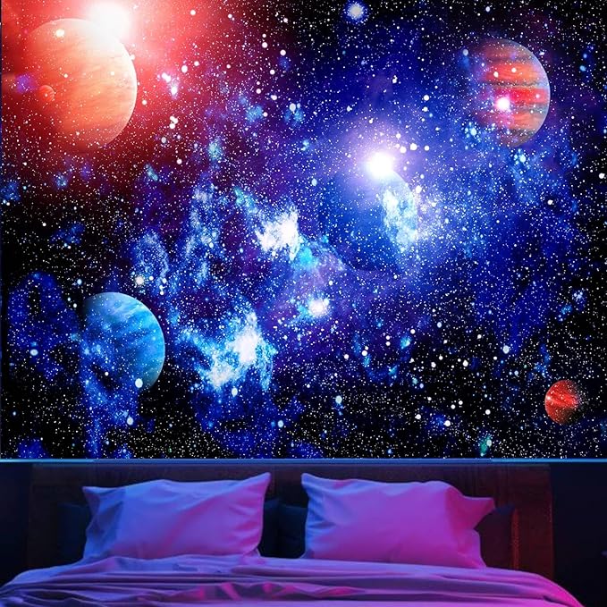 Apdidl Space Tapestry for Bedroom Aesthetic Outer Space Galaxy Night Starry Sky Stars Universe Tapestry Nebula Wall Hanging Backdrop for Living Room Dorm Home Decoration