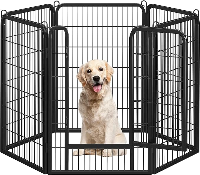 Yaheetech Dog Playpen Outdoor, 6 Panel Dog Fence 40