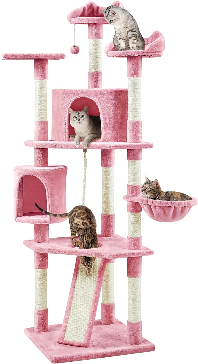 Yaheetech 79in Cat Tree Multi-Level Cat Tower with Scratching Posts for Indoor Cats, Cat Furniture Play Center for Cats and Kitten