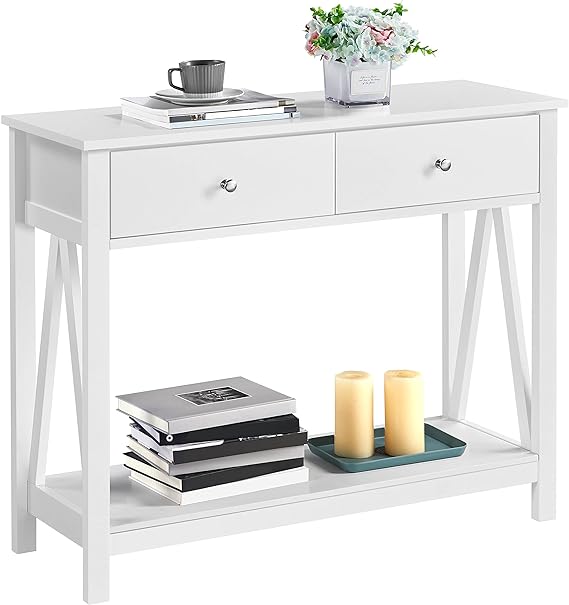 Looks good in my home, but am feeling lucky that it is only being used as an entry way console table and isn't subject to heavy use. The drawer feels very flimsy and unstable, although it does run in and out well.Overall worth the purchase, but not for heavy use.