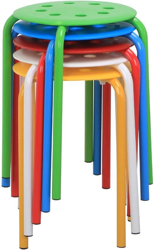 Bought these for my small group table in my classroom. Live the way I can now get 8 kids around the table instead of 6 with chairs. Love the way these stools slip under the table when not in use. Great colors for an elementary classroom. Very sturdy; Ive used one as a step stool and felt secure.