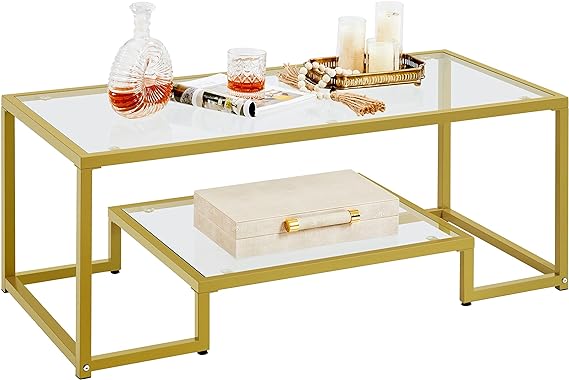 It was easy to assemble and looks great! The color is more of a mustard instead of gold. Its nice considering the price.