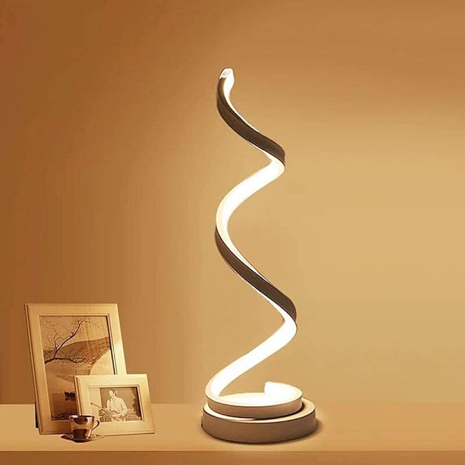 Modern Table Lamps,Unique Lamps for nightstand,LED Dimmable Minimalist Table lamp,Bedside Lamp for Bedroom Living Room Office Cool Desk lamp Bookshelf lamp,12W Warm White