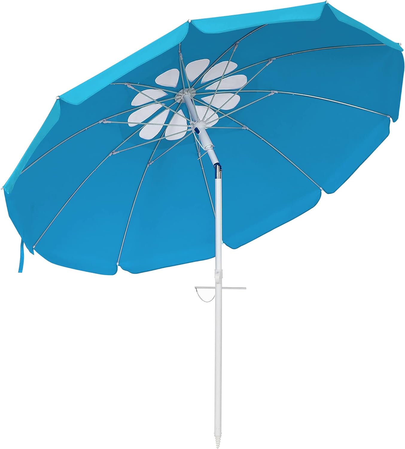 SONGMICS 6.5ft Beach Umbrella UPF 50+, Reinforced 10 Ribs, with Sand Anchor and Tilt Function, Portable Outdoor Umbrella with Carry Bag for Beach Patio Garden Outdoor, Lake Blue UGPU008Q02SONGMICS 6.5ft Beach Umbrella UPF 50+, Reinforced 10 Ribs, with Sand Anchor and Tilt Function, Portable Outdoor Umbrella with Carry Bag for Beach Patio Garden Outdoor, Lake Blue UGPU008Q02