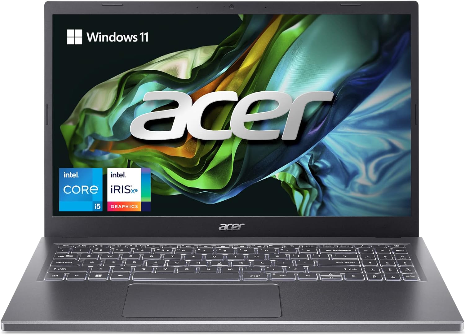 Acer Aspire 5 15 Slim Laptop | 15.6 FHD (1920 x 1080) IPS | Intel Core i5-1335U | Intel Iris Xe Graphics | 16GB LPDDR5 | 512GB Gen 4 SSD | Wi-Fi 6E | USB4/Thunderbolt 4 | Backlit KB | A515-58M-54LG