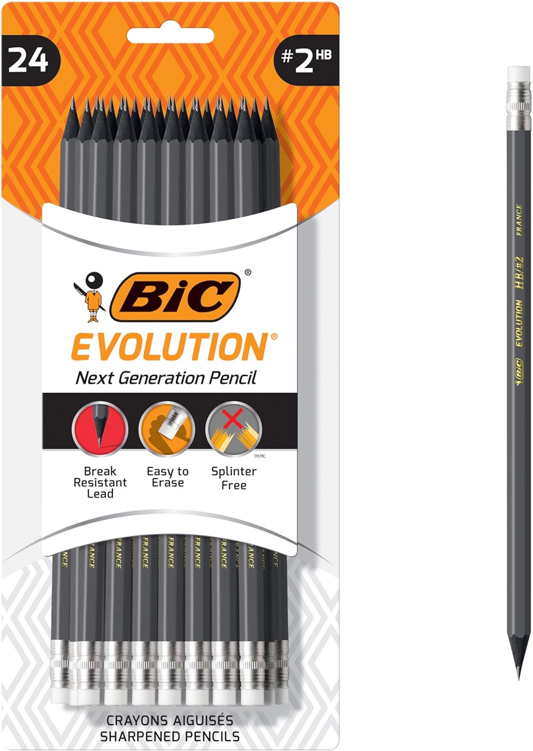 Always love a great Bic product, they are soft material which makes writing difficult for heavy handed people. Overall good pencils but just a word of advice they are soft.