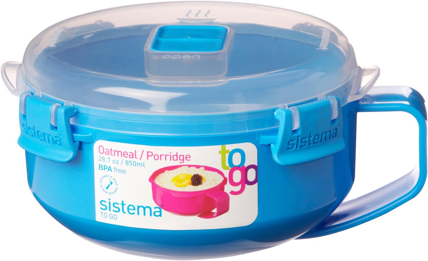  Sistema Microwave Breakfast Bowl, 850ml, Colors May Vary 