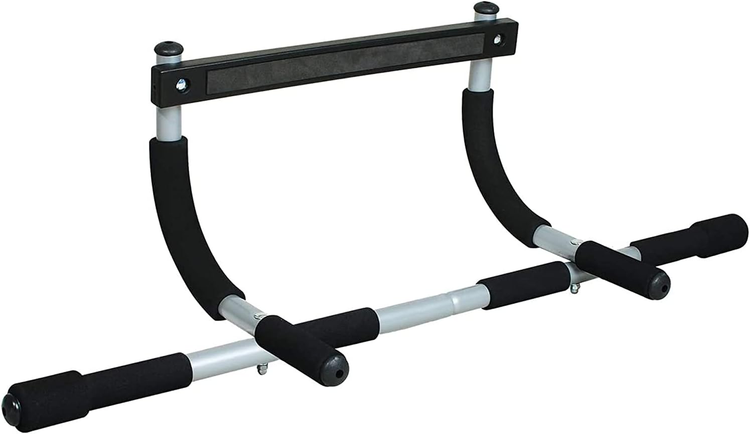  Iron Gym Pull-Up Bar - Total Upper Body Workout Bar for Doorway, Adjustable Width Locking, No Screws Portable Door Frame Horizontal Chin-up Bar, Fitness Exercise 