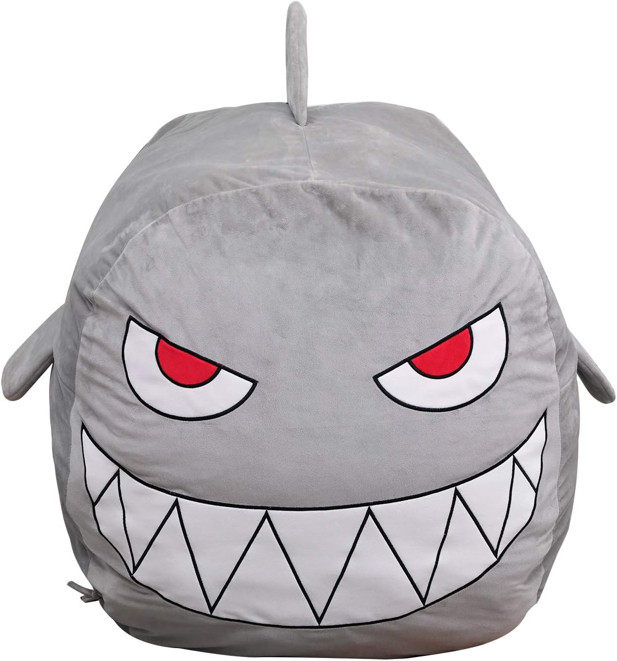 Shark Stuffed Animal Toy Storage Boys Bean Bag Chair Cover Velvet Extra Soft Large Size Storage Stuff Organization Replace Mesh Toy Hammock for Kids Toys Blankets Towels Clothes Household Supplies