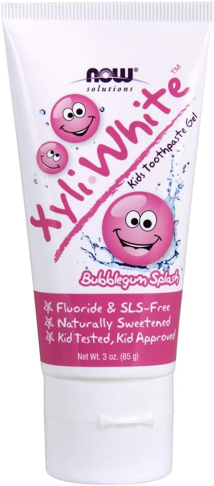 NOW Solutions, Xyliwhite Toothpaste Gel for Kids, Bubblegum Splash Flavor, Kid Approved! 3-Ounce, packaging may vary