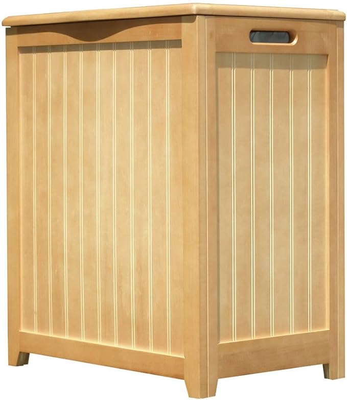 Oceanstar RHP0109N Rectangular Laundry Wood Hamper, Natural Finished