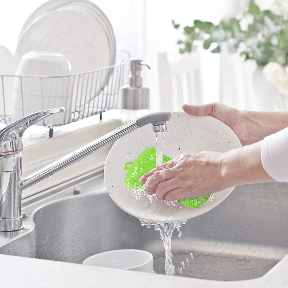 Most dish sponges are very absorbent and get noxious with odor. These are silicone, not for absorbency, are resilient, do the job, and you can throw them in the dishwasher and they hold up. They last and last. The only time I've had to replace one is when somebody turned on the garbage disposal with one of these in it. They don't crack or tear, and the only times I have to get out the steel wool is on cast iron or the bottom of a stew pot.