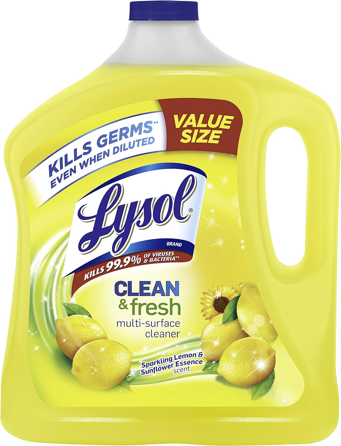 I love this Lysol multi purpose cleaner. It kills germs and leaves the house smelling fresh for a good while after using, even with having several dogs in the house. The scent is extremely clean and pleasant smelling without being overpowering.We use it for kitchen, bathroom and even dilute it to mop our floors. When mopping it doesnt leave any streaks on our wood or tile floors. 100% recommend!