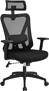 I had ordered a different chair (model #YT592318) from the same seller which I wasn't happy with due to the limited adjustments it provided. But based on the ruggedness of that one, I was willing to try a different model that promised more options for positions. This one fit the bill. It took less than 15 minutes to assemble. It tilts back and can be locked in any position or left free to move around. The arms can adjust up and down for the right height, as does the seat and the headrest. The ad