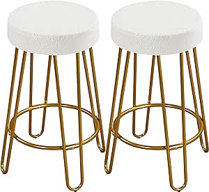 I cannot tell you how bad I am at putting things together and I put these together.they were so easy and they look so stylish and the price you just cannot beat. I ended up getting four barstools. I put two together so far it took me five minutes for each barstool And let me tell you I am not good usually. OI love the color I got the brushed gold and theyre beautiful and I got the ivory seat color. They look so expensive. I can tell the foam in them isnt something thats going to last forever