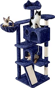 This is an excellent cat tree, that is exactly as described and depicted in the images. Ive owned several cat trees over the years to compare this one too and this one seems quite good. Here are my thoughts:Ease of Assembly: Upon opening the shipping box, seeing the amount of small individual pieces for this cat tree made me initially think the assembly would prove daunting. However, once everything was pulled out, it was very straight forward, despite the number of pieces to this one and was p