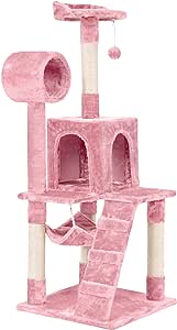 Yaheetech Cat Tree Cat Tower for Indoor Cats Multi-Level Cat Towers Condo with Scratching Posts & Tunnel, Cat Furniture