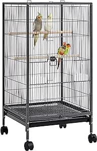 Easy to put together, good size, like the color. My parakeets will b happy.