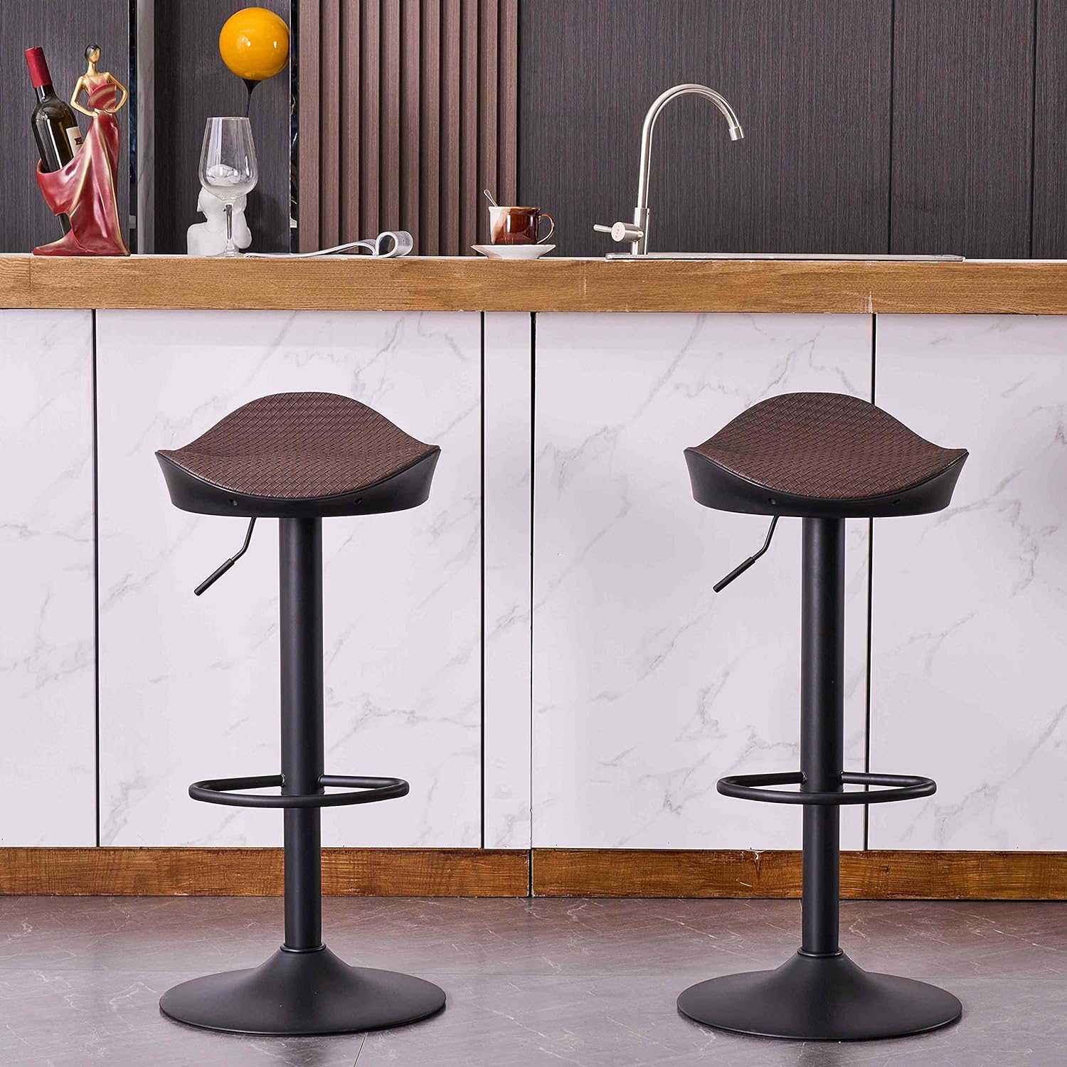 Better than aspected. These stools are stylish, comfortable and Sturdy. They fit perfectly underneath the island, saving me space in my kitchen.