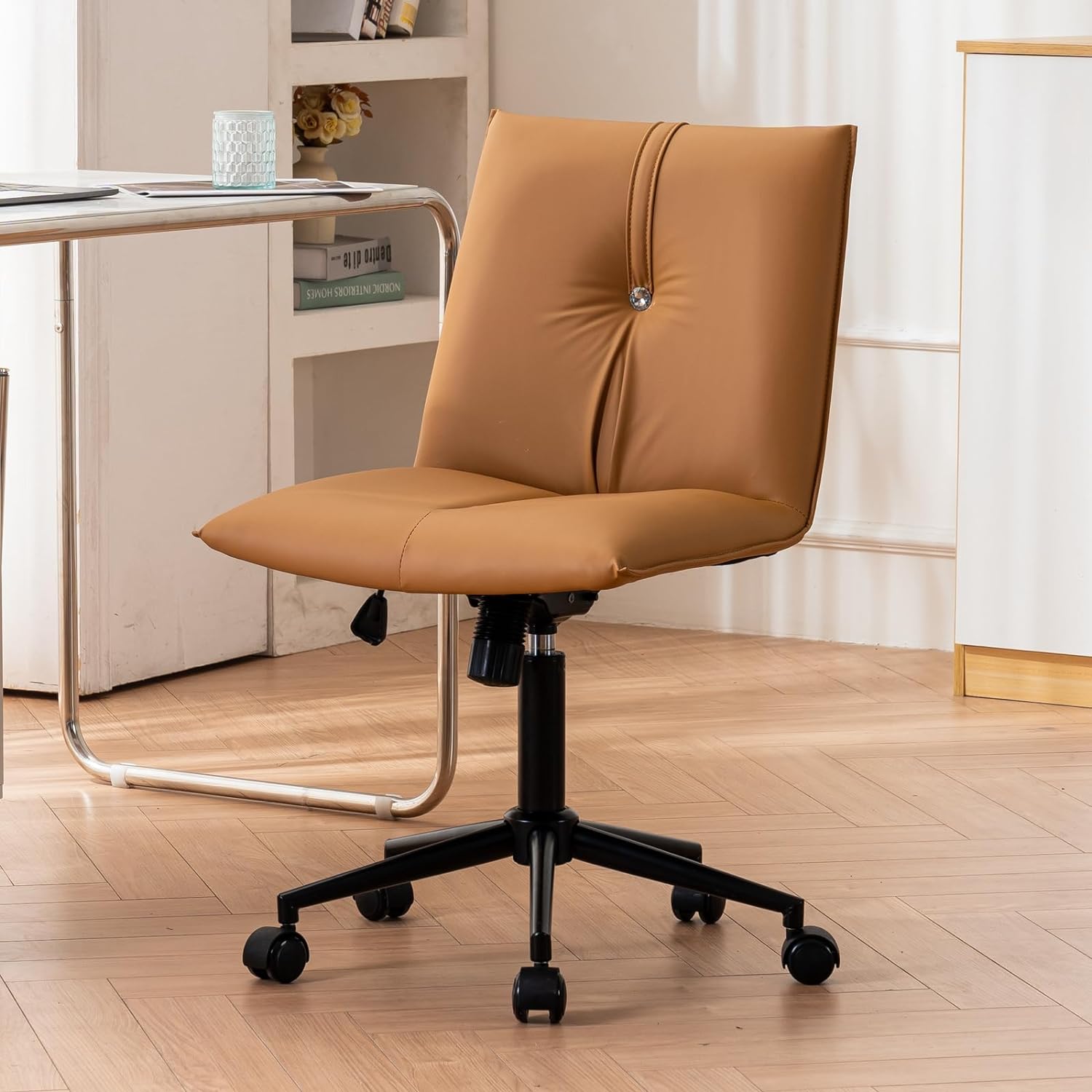 I am a therapist in a small office. I have a seating area and a desk area so I needed a desk chair that will be not too bulky and wouldnt take too much space. Since I also conduct virtual sessions I sit at me desk sometimes for a few hours so the chair needed to also be comfortable. This chair fits the bill. It is pretty small but still feels cushioned enough and my back feels fine after seating for a full hour. It feels sturdy and will last a while. Overall a good buy.