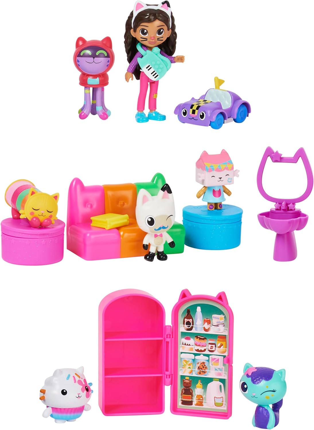 Gabby's Dollhouse, Surprise Pack, (Amazon Exclusive) Toy Figures and Dollhouse Furniture, Kids Toys for Girls and Boys Ages 3 and Up