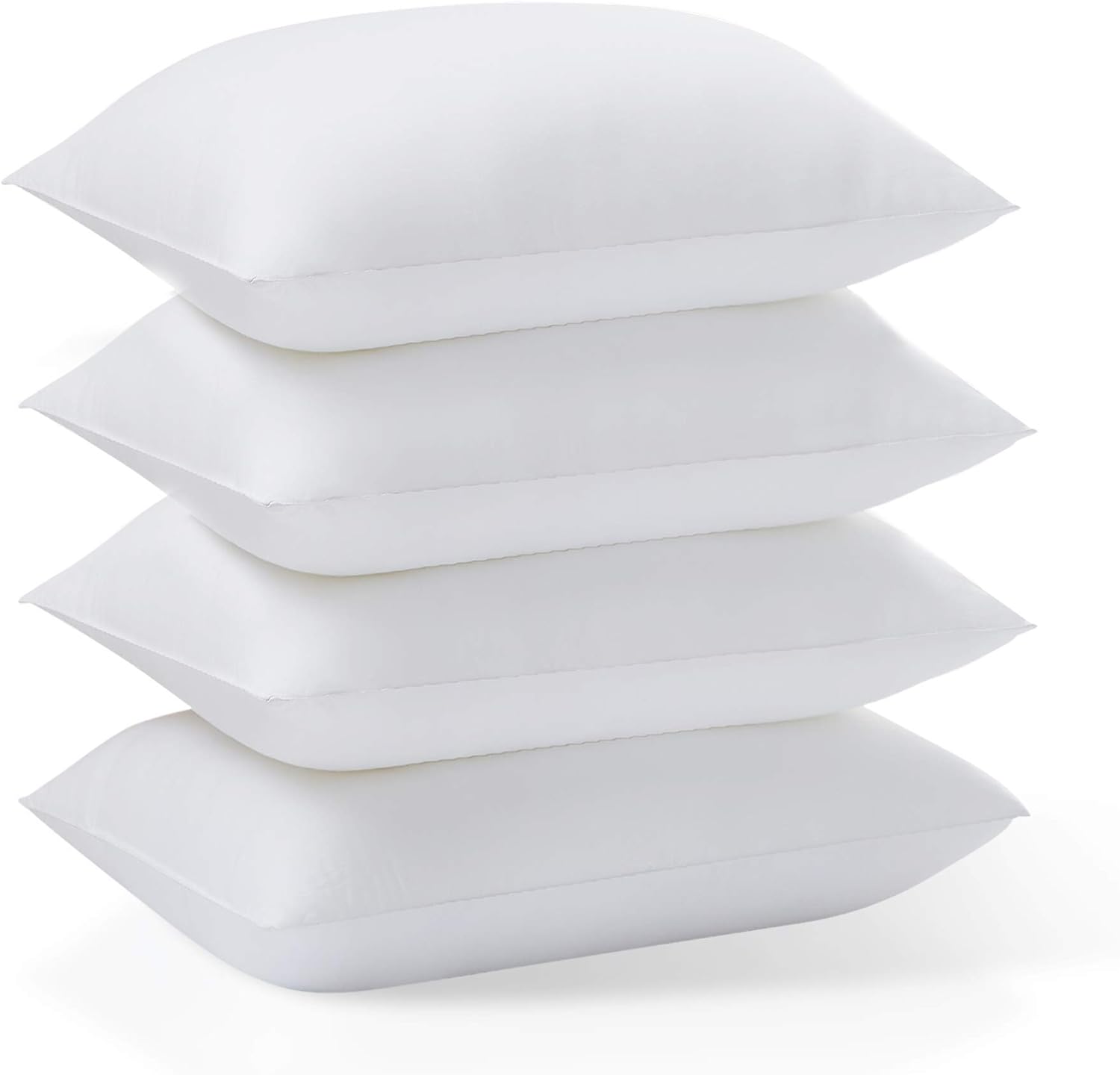 Acanva Down Hotel Quality Bed Pillows for Sleeping,Premium 3D Plush Fiber-Reduces Neck Pain,Breathable Cooling Cover Skin-Friendly, King (Pack of 4), White 4 Count