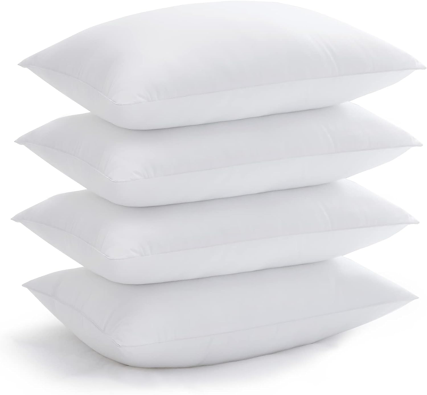 Acanva Bed Pillows for Sleeping, Cooling Hotel Quality with Premium Soft 3D Down Alternative Fill for Back, Stomach or Side Sleepers, King (Pack of 4), White 4 Count