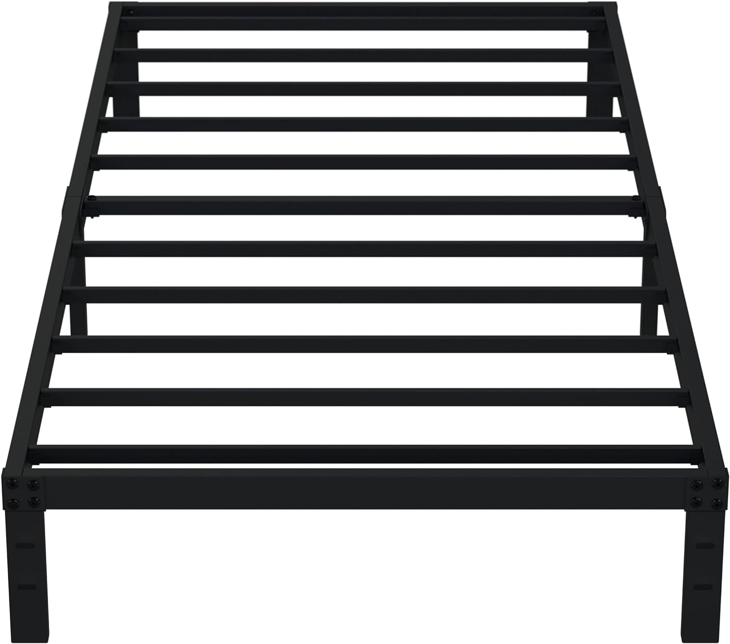 EMODA 10 Inch Twin Bed Frames No Box Spring Needed, Heavy Duty Metal Twin Platform Bed Frame, Noise Free, Easy Assembly, Black