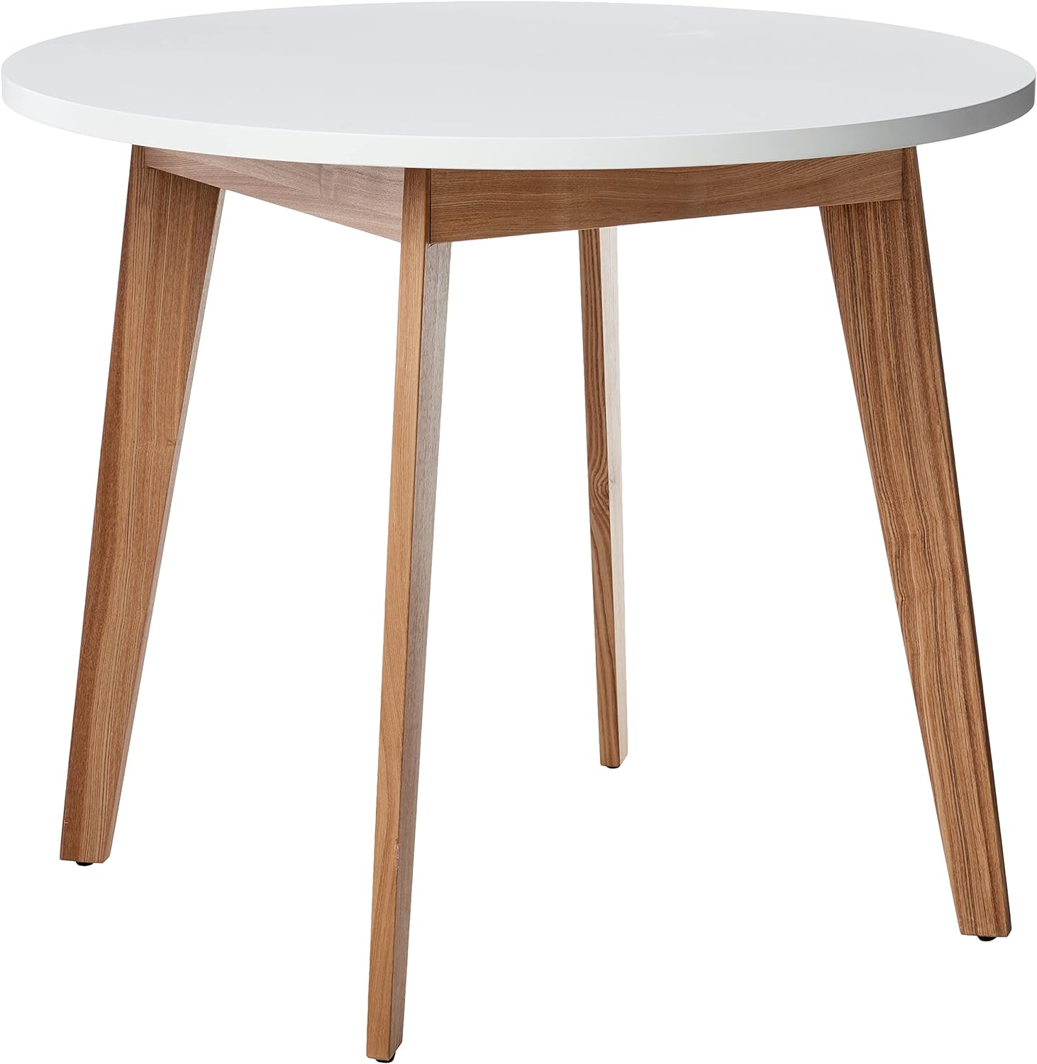 Amazon Brand - Rivet Noah Round Modern Ash Dining Table, White, 35.4D x 35.5W x 30H