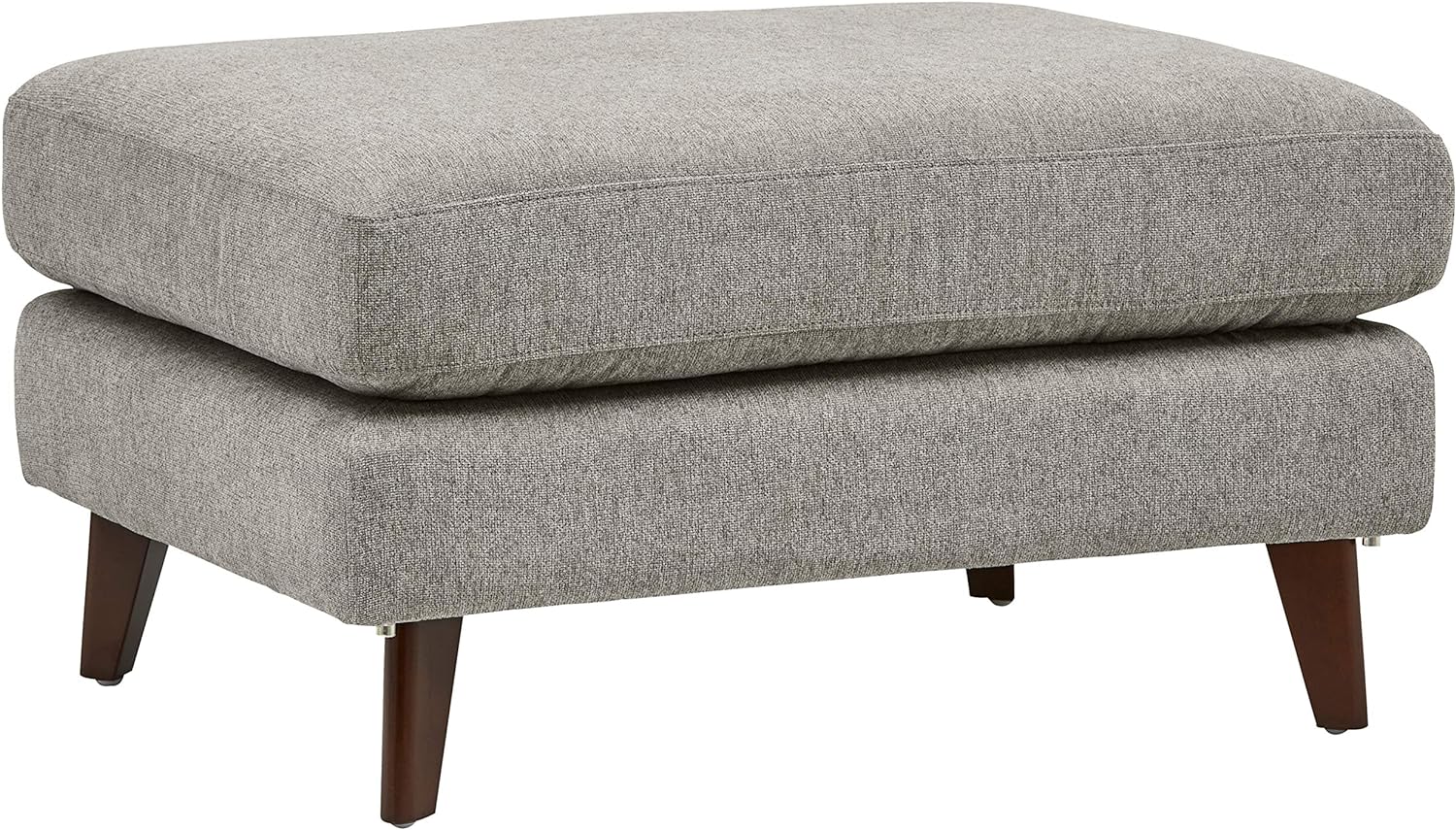 Amazon Brand  Rivet Sloane Mid-Century Modern Ottoman, 31.9W, Pebble Grey