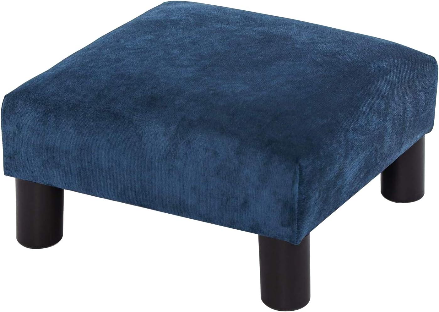 Adeco Small Ottoman  Footstool/Footrest - Geometric Art 15.7x15.7x8.1 inch Cuboid & Cylinder,