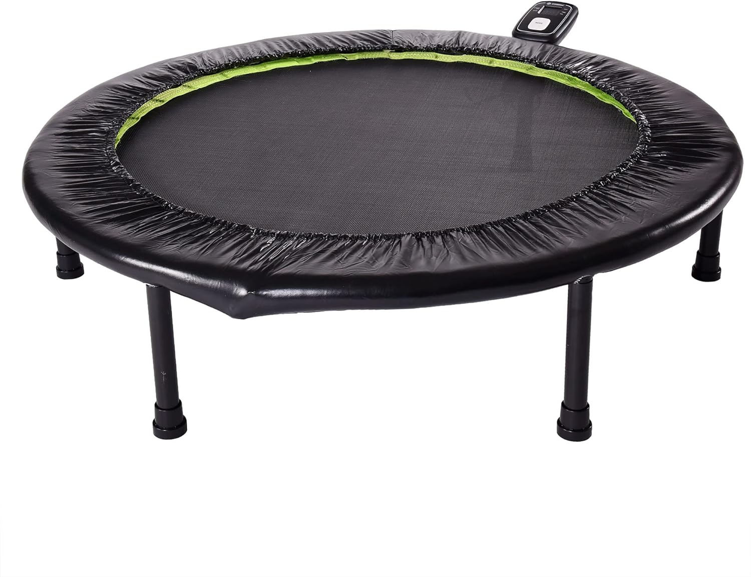 We bought this rebounder as a mini trampoline for our 3 year old daughter to use inside the house as a replacement for the air mattress that she was previously using as a trampoline. We received it a day and a half ago and it has been the center of attention since. At first she was a little less than impressed because she did not get much bounce on it but over the past day and a half she has become increasingly more attached to it. She likes to use it to do a quick bounce here and there rather t