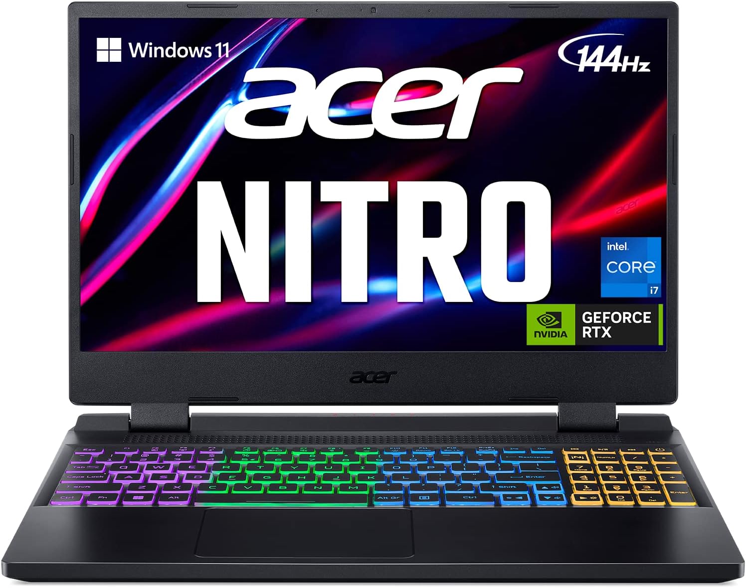 Acer Nitro 5 Gaming Laptop | Intel 12th Gen i7-12650H | NVIDIA GeForce RTX 4060 Laptop GPU | 15.6 FHD 144Hz IPS Display | 16GB DDR5 | 1TB Gen 4 SSD | Killer Wi-Fi 6 | RGB Backlit KB | AN515-58-781P