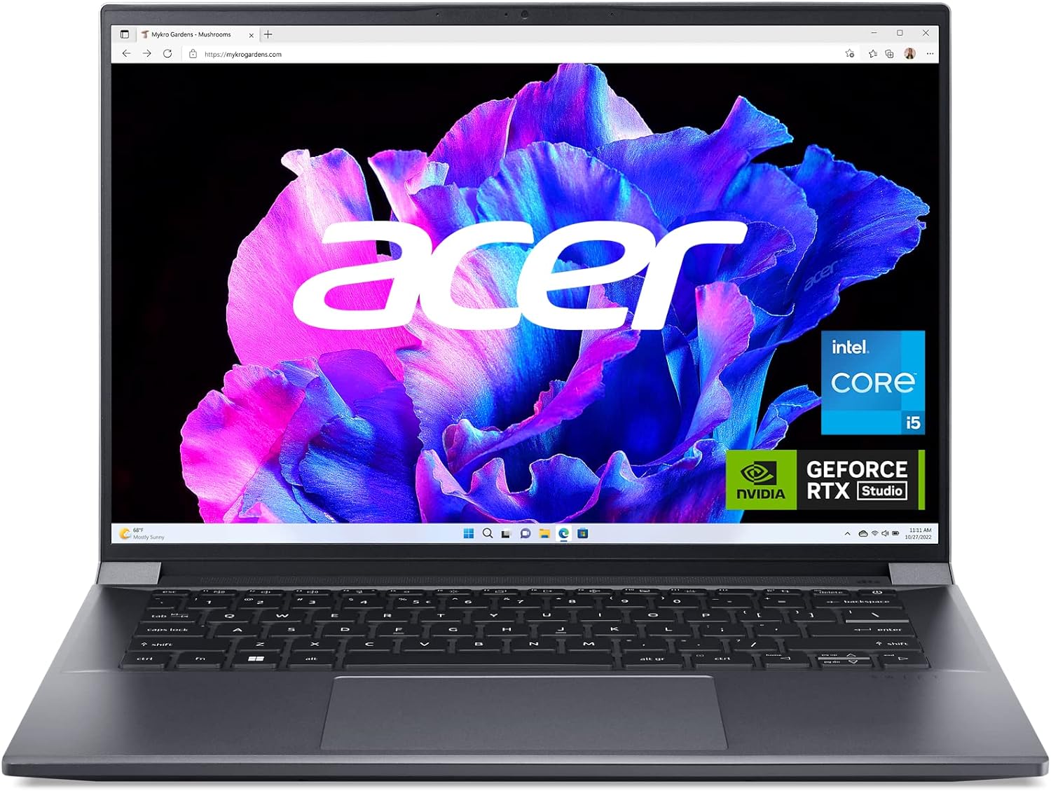 Acer Swift X 14 SFX14-71G-5911 Creator Laptop | 14.5 2560 x 1600 (120Hz, 100% sRGB) | Intel i5-13500H | NVIDIA GeForce RTX 3050 Laptop GPU | 16GB LPDDR5 | 512GB Gen 4 SSD | Killer Wi-Fi 6E , Gray