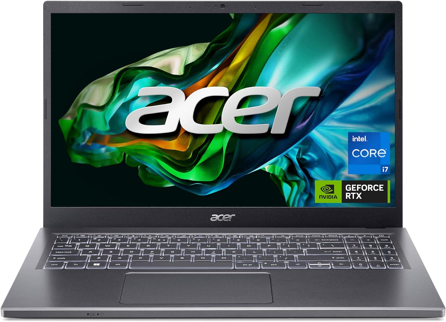 Acer Aspire 5 Slim Laptop | 15.6 FHD (1920 x 1080) IPS | Intel Core i7-1355U | NVIDIA GeForce RTX 2050 | 16GB DDR4 | 1TB Gen 4 SSD | Wi-Fi 6E | USB4/Thunderbolt 4 | Backlit KB | A515-58GM-76KW, Gray