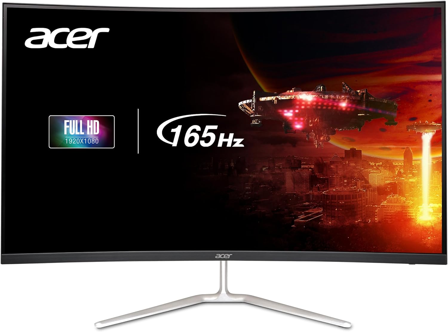 Acer Nitro 31.5 FHD 1920 x 1080 1500R Curved PC Gaming Monitor | AMD FreeSync Premium | Up to 165Hz Refresh | 1ms VRB | VESA Mountable | HDR10 | 1 x Display Port 1.2 & 2 x HDMI 1.4 | EDA320Q Pbiipx