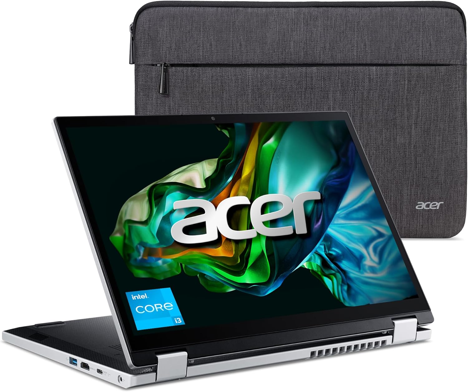 Acer Aspire 3 Spin 14 Convertible Laptop | 14 1920 x 1200 IPS Touch Display | Intel Core i3-N305 | Intel UHD Graphics | 8GB LPDDR5 | 128GB SSD | Wi-Fi 6 | Windows 11 Home in S mode | A3SP14-31PT-37NV