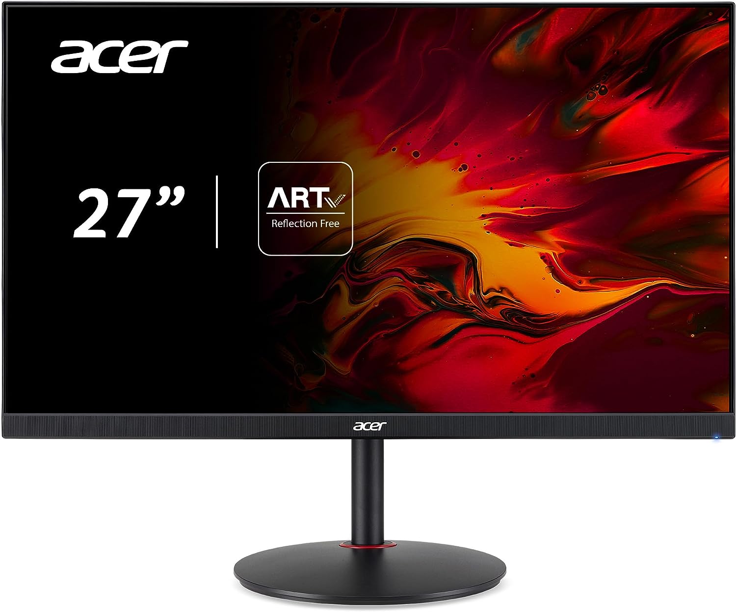 Acer Nitro XV272U RV 27 Zero-Frame WQHD 2560 x 1440 Gaming Monitor | AMD FreeSync Premium | A.R.T. (Advanced Reflectionless Technology) | 170Hz | 0.5ms | 95% DCI-P3 | 1 x Display Port & 2 x HDMI 2.0