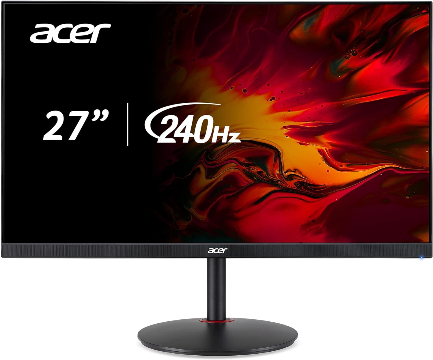 Acer Nitro 27 WQHD 2560 x 1440 PC Gaming IPS Monitor | AMD FreeSync Premium | Up to 240Hz Refresh | Up to 0.5ms | DisplayHDR 400 | sRGB 99% | 1 x Display Port 1.4 & 2 x HDMI 2.0 | XV272U W2bmiiprx