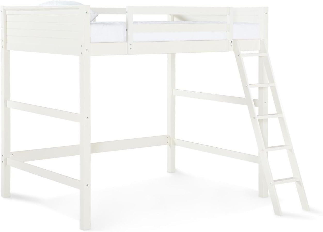 DHP Denver Full Size Loft, 79"L x 80.5"W x 65"H, White bed