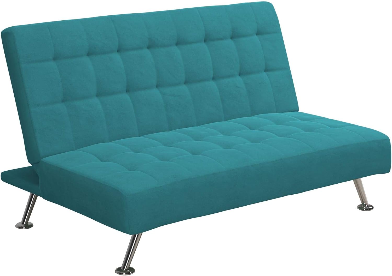 DHP Ariana Kids Sofa Futon, Converts from Futon to Bed for Kids, Teal