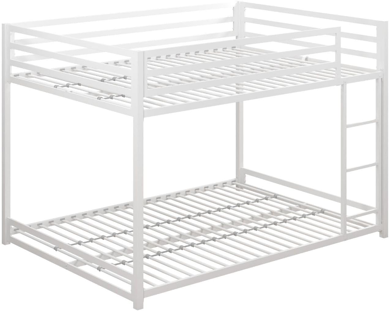 DHP Miles Metal Bunk Bed, White, Full/Full