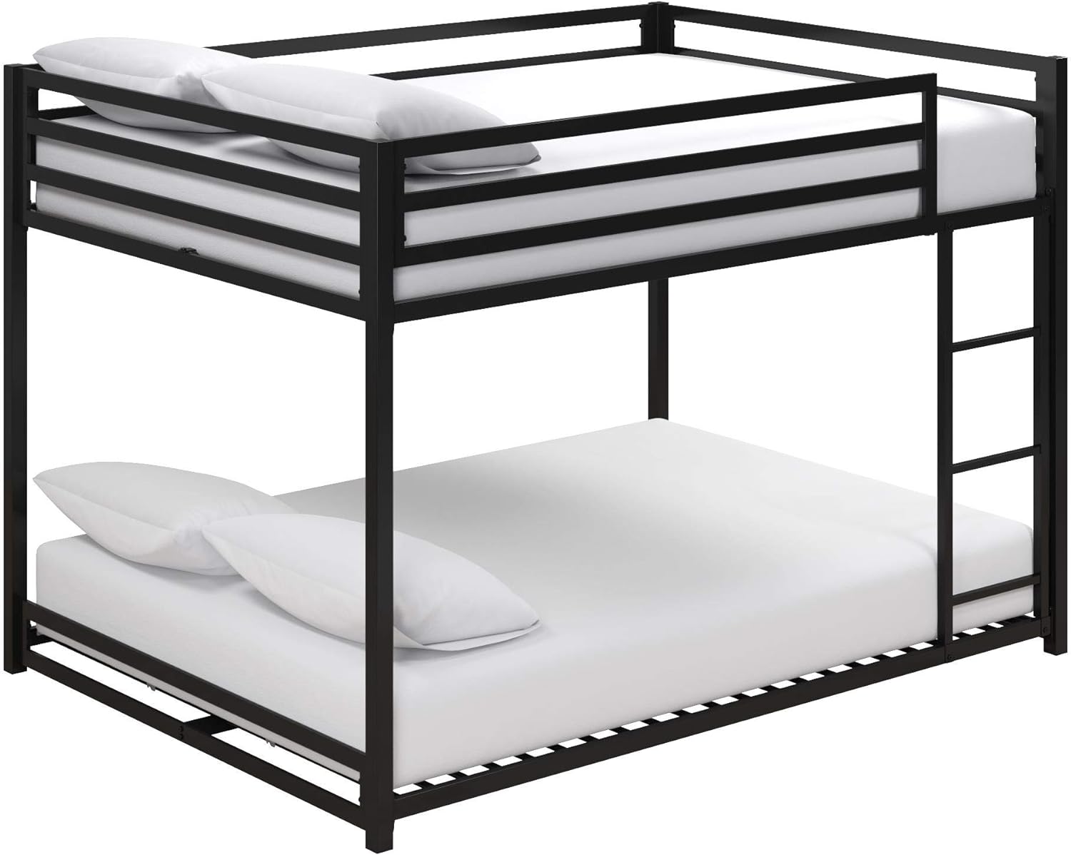 DHP Miles Metal Bunk Bed, Black, Full over Full