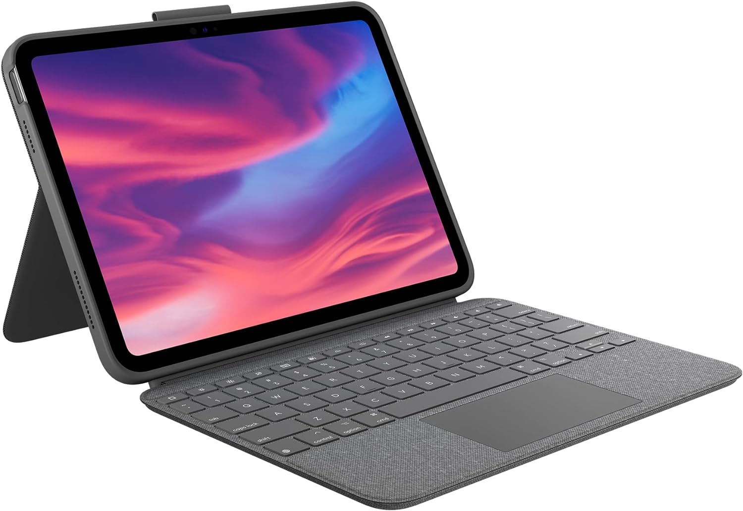 Logitech Combo Touch Detachable 10th Gen iPad Keyboard Case with Large Precision Trackpad, Full-Size Backlit Keyboard, and Smart Connector Technology - Oxford Gray